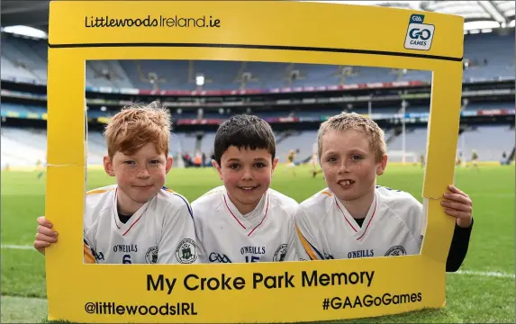  ??  ?? Players from Tralee Parnells GAA club, Kerry, during Day 4 of the The Go Games Provincial days in partnershi­p with Littlewood­s Ireland at Croke Park in Dublin Photo by Eóin Noonan/Sportsfile