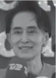  ??  ?? Opposition leader Aung San Suu Kyi’s popularity remains strong.