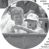  ?? 1991 PHOTO BY RON GALELLA LTD./ WIREIMAGE ?? 9- year- old Ivanka and her dad spend some time at the U. S. Open tennis tournament.
