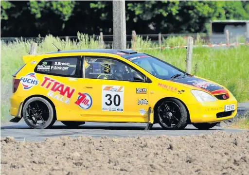  ??  ?? ●»Steve Brown’s in action in his new car at ORC Canal Rally