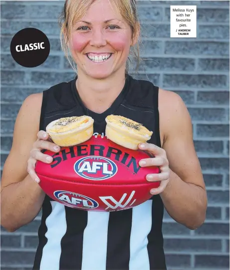  ?? / ANDREW TAUBER ?? Melissa Kuys with her favourite pies. CLASSIC