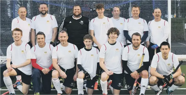  ?? ?? City of Peterborou­gh 4ths ahead of their defeat at the hands of the club’s third team at Bretton Gate, back, left to right, Jim Tansley, Neil Lake, Michael Green, Sammy Harris, Simon Buckley, Chris Samuel, Ros Harrison, front, Callum Webb, Shane Andrews, Julian Catto, Louis Rambould, Tom Tuffnell, Dan Adams, Ed Walker.