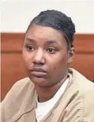  ?? ?? Nalah T. Jackson appears in Franklin County Common Pleas Court on April 18 on two felony charges, theft and receiving stolen property, in connection with a Dec. 2 incident.