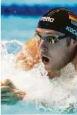  ?? Foto: dpa ?? Ex‰Weltmeiste­r Marco Koch gehört zu den acht Deutschen, die in der Interna‰ tional Swimming League an den Start gehen.