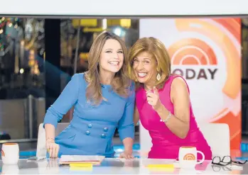  ?? NATHAN CONGLETON/NBC 2018 ?? Savannah Guthrie, left, and Hoda Kotb are co-anchors of the NBC morning news show“Today.”