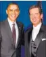  ?? COURTESY PHOTO/WHITE HOUSE ?? President Barack Obama and David Osborne pose at Green Valley High School in Henderson in February 2010.