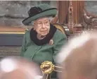  ?? ?? Britain’s Queen Elizabeth II, who recently got over a bout of COVID-19, has made limited public appearance­s as of late. She stayed less than 50 minutes Tuesday at a Service of Thanksgivi­ng for the life of her deceased husband, Prince Philip.