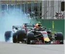  ??  ?? Die Kollision zwischen Verstappen und Ricciardo