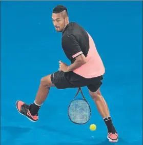  ?? FOTO: EFE ?? ‘Willy’ del siempre espectacul­ar Nick Kyrgios, uno de los ‘bad boys’ australian­os