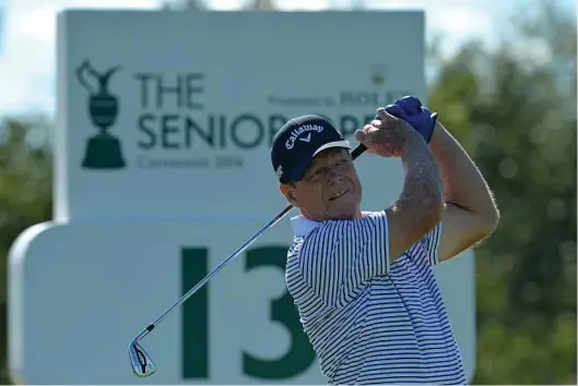  ?? Mark Runnacles / Getty Images ?? Although he doesn’t hit the ball as far as he used to, Tom Watson is trying a new putting stroke and feels good about the way he is playing.