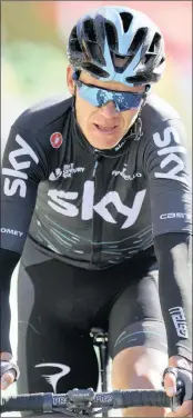  ?? PICTURE: EPA ?? DEFENDING CHAMPION: Chris Froome will be aiming for his fourth Tour de France title and third in a row, when the gruelling race kicks off in Dusseldorf on Saturday.