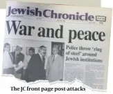  ??  ?? The JC front page post-attacks