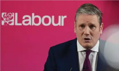  ?? Photograph: Jacob King/PA ?? Keir Starmer delivers his speech in Birmingham: ‘Everybody has a right to be valued.’