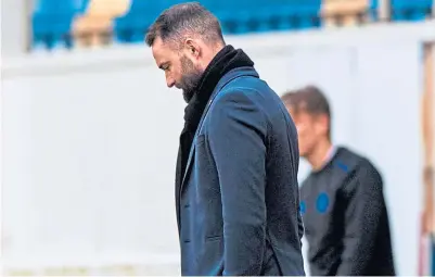  ??  ?? Dundee manager James McPake endured another tough day at the office at Morton on Saturday.