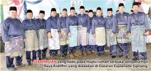  ??  ?? SEBAHAGIAN yang hadir pada majlis rumah terbuka sempena Hari Raya Aidilfitri yang diadakan di Dataran Esplanade Sipitang.