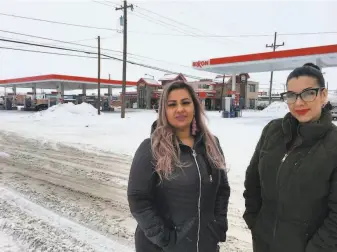  ?? Brooke Swaney / Associated Press 2019 ?? Martha “Mimi” Hernandez ( left) and Ana Suda — both born in the U. S. — were detained by border agents while in line at a convenienc­e store in the city of Havre for speaking Spanish.