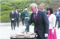  ?? Lee Jin-man / AP Photo ?? US vice president Mike Pence was in Seoul, South Korea, as turmoil brewed over North Korea’s missile test.