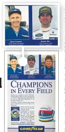  ??  ?? Dave shared honours with Damon Hill for Goodyear