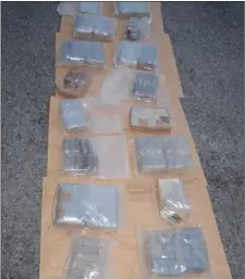  ??  ?? The cannabis worth €135,000 found in a car.