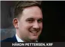  ??  ?? HÅKON PETTERSEN, KRF