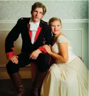  ??  ?? Alicia van Zyl as Mary Morgan and Aidan Hyland as Charles, Prince Regent of Carpathia.