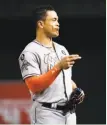  ?? Matt York / Associated Press ?? Some of the most dominating players this year include, from left, Miami outfielder and NL MVP favorite Giancarlo Stanton, Houston second baseman Jose Altuve, Indians pitcher Corey Kluber and Washington starter Max Scherzer.