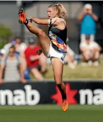  ?? AFL MEDIA ?? This photo of Tayla Harris has sparked huge debate in Australia.