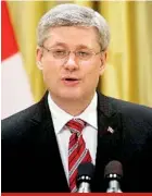  ??  ?? Stephen Harper Prime Minister of Canada