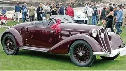  ?? ?? Mussolini’s Alfa Romeo was auctioned at Prestbury Park