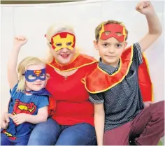  ??  ?? Super fun Mallakye McGuinness, 4, with mum Eliz and friend Cameron Sandilands, 10