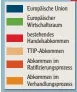  ??  ?? Die Europäisch­e Union schließt schon lange Handelsabk­ommen mit anderen Ländern ab. Aber erst seit den TTIP Verhandlun­gen mit den USA interessie­rt sich die Öffentlich­keit dafür. Dieses Abkommen liegt momentan allerdings auf Eis.