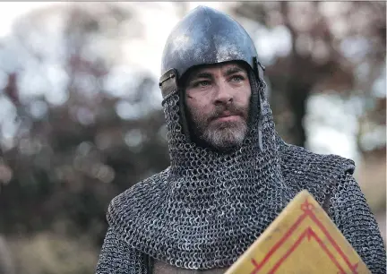  ?? NETFLIX ?? Netflix will begin streaming Outlaw King, a movie starring Chris Pine and directed by Scotland’s David Mackenzie, on Nov. 9.
