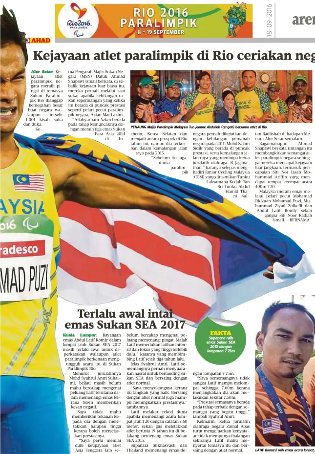 Malaysia atlet paralimpik Atlet Paralimpik