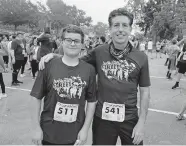  ?? [RUN THE STREETS] ?? Bob Williams, right, founded Run the Streets in 2009. A story in Runner's World magazine sparked the idea to pair adult mentors with at-risk youth, and now, more than a thousand kids and teenagers in Bartlesvil­le have completed the program.