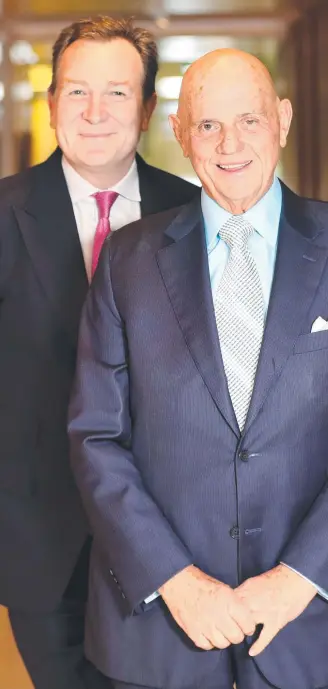  ?? Picture: DAVID GERAGHTY ?? Premier’s chief Mark McInnes and chairman Solomon Lew.