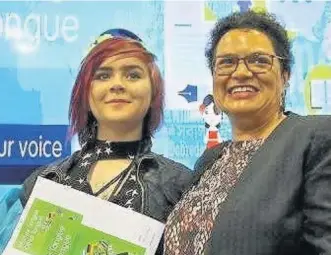  ??  ?? Praised Ciara Wilkie with Scottish poet laureate, Jackie Kay