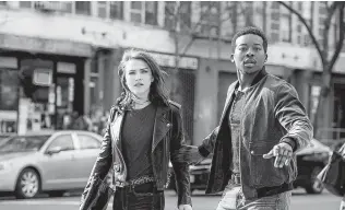  ?? CBS ?? Violett Beane of Austin stars as online journalist Cara opposite Brandon Micheal Hall as Miles in the CBS dramedy “God Friended Me.”