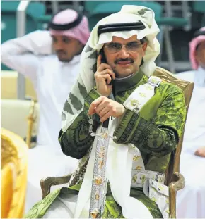  ?? [ Reuters ] ?? Prinz Walid bin Talal besitzt Anteile an Twitter, Apple und der Citigroup.