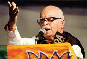  ??  ?? Veteran BJP leader LK Advani