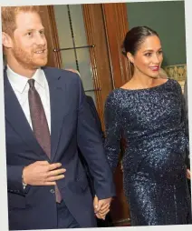  ??  ?? Hand in hand: Harry and Meghan in 2019