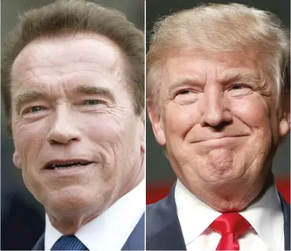  ?? | FILE PHOTOS ?? Despite sexual misconduct allegation­s, Arnold Schwarzene­gger was elected governor of California in 2003, and Donald Trump was elected president last year. But according to columnist Roger Simon, the nation’s mood toward sexual misconduct has changed.