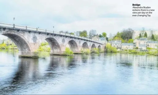  ??  ?? Bridge
Alexandra Bryden reckons there is a new view per day on the ever changing Tay