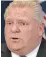  ??  ?? Premier Doug Ford announced a halt to almost all industrial constructi­on.