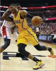  ?? ALEX BRANDON — THE ASSOCIATED PRESS ?? Forward Paul George, on Sunday, reportedly told the Indiana Pacers that he intends on leaving the after next season.