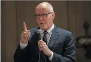  ?? AP PHOTO/ERIN HOOLEY, FILE ?? Former Chicago Public Schools CEO Paul Vallas participat­es in a forum with other Chicago mayoral candidates hosted by the Chicago Women Take Action Alliance Jan. 14, 2023, at the Chicago Temple in Chicago.