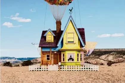  ?? Ryan Lowry/Airbnb ?? A replica of the house from the Pixar film “Up,” available to rent as part of Airbnb’s new Icons series.