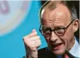  ?? Foto: Hendrik Schmidt, dpa ?? Friedrich Merz will sich die Kandidatur sichern.