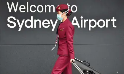  ?? Photograph: Peter Parks/AFP/Getty ?? ‘A major hurdle currently to opening borders is many seem to expect that near-zero transmissi­on of Covid-19 within Australia will be continued indefinite­ly. This is not likely to be feasible if we want to interact with the rest of the world.’
Images