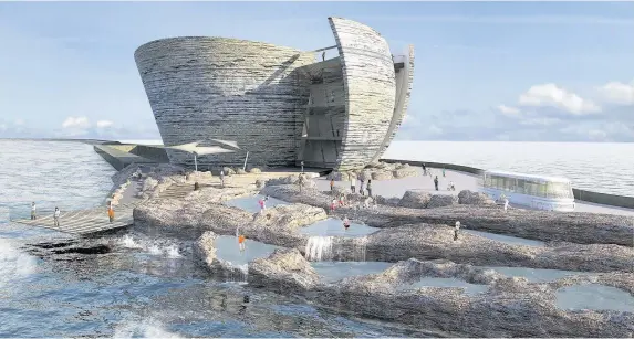  ?? Tidal Lagoon Power ?? > Artist’s impression of the Swansea Bay tidal lagoon’s power plant