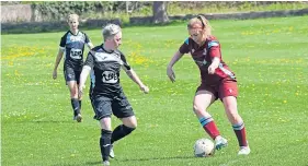  ?? ?? Dryburgh Athletic (maroon) lost 6-3 to McDermid Ladies in the SWFL North/East at Lochee Park.